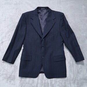Vintage Joseph Abbound Blazer Mens 40S Blue Wool Stripes Office Business Casual